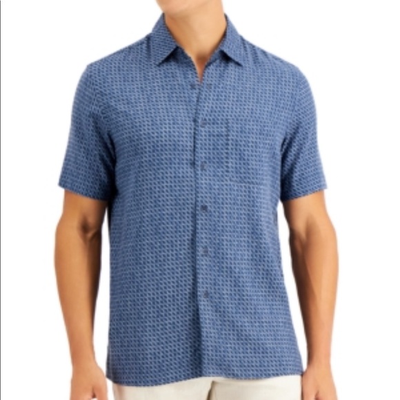 Tasso Elba Men's Patrone Geo Print Shirt